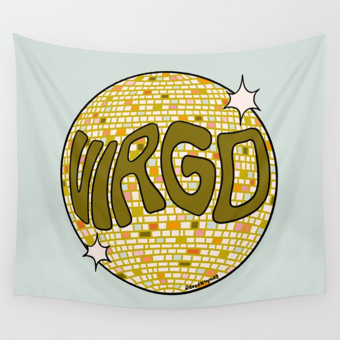 Virgo Disco Ball Wall Tapestry