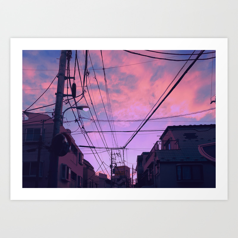 Anime Sunrise Art Print By Surudenise Society6