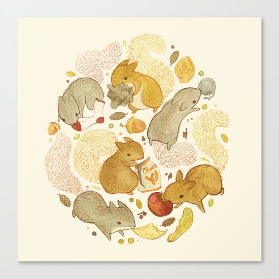 Things Squirrels Probably Shouldn't Be Eating Canvas Print