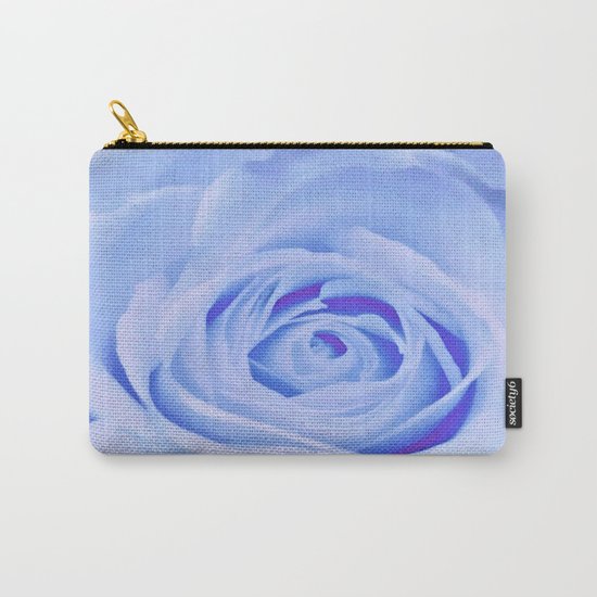 Blue Watercolor Rose Carry-All Pouch