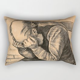 At Eternity's Gate, 1882 by Vincent van Gogh Rectangular Pillow