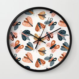 Moth Specimens – Yellow Wall Clock