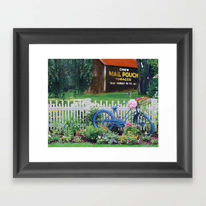 Stopping by Grandpa's barn Framed Art Print