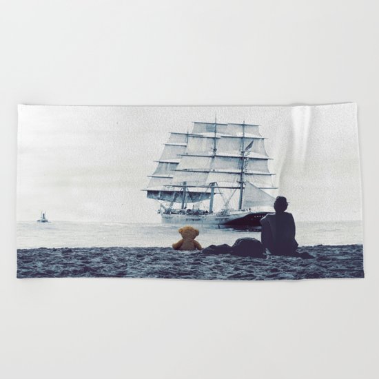 Boy with Teddy Beach Towel