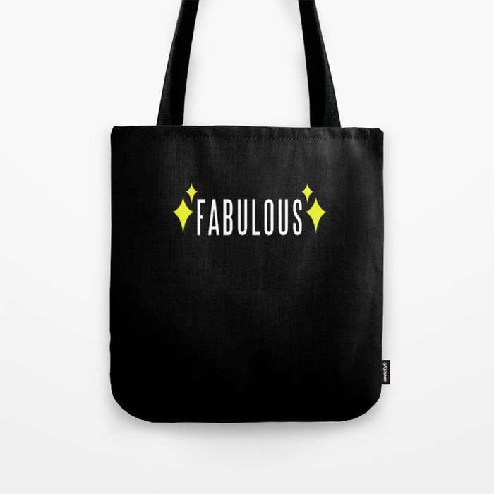 Fabulous Word Art Design Yellow Stars Simple Great Gift For Men Women Kids Tote Bag