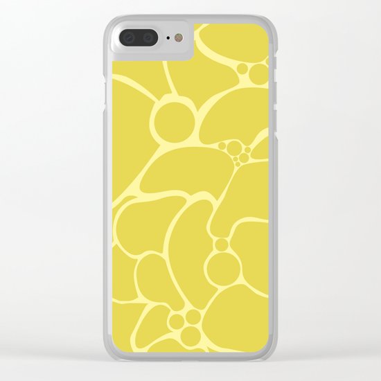 Yellow creative abstract pattern . Clear iPhone Case