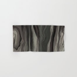 Marblesque Black and Gray - Abstract Art Marble Series Hand & Bath Towel