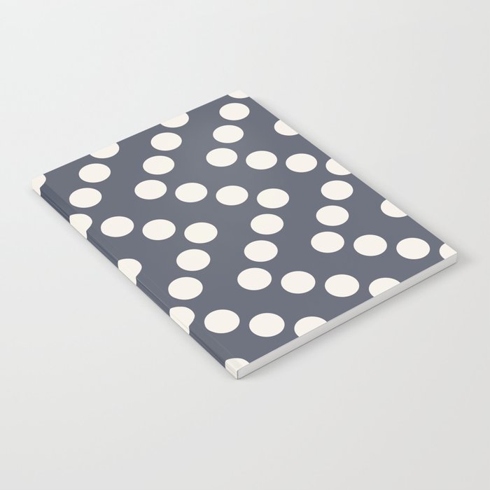 Retro Geometric Polka Dots Zigzag on Dark Gray Notebook