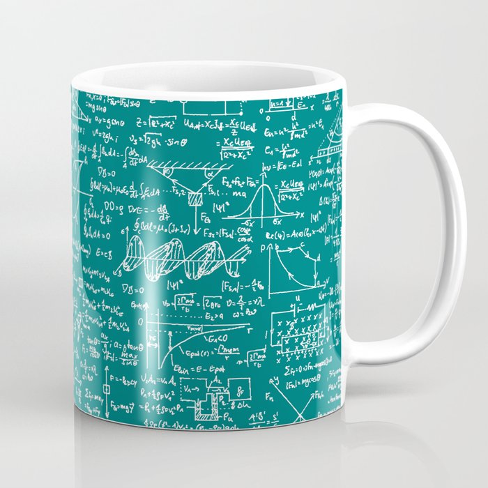 Physics Equations // Teal Coffee Mug
