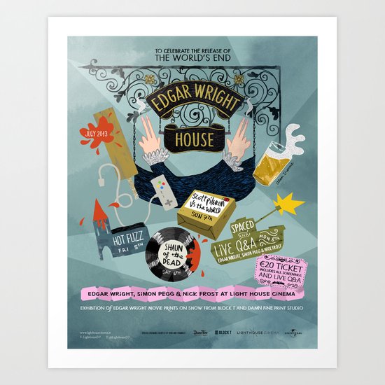 Edgar Wright House Art Print