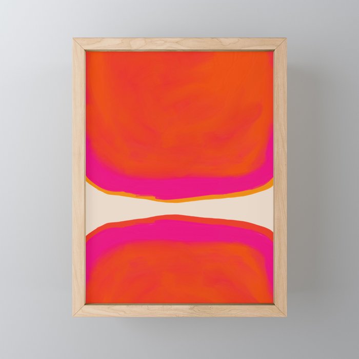 Overheat - Abstract Shapes Study Framed Mini Art Print