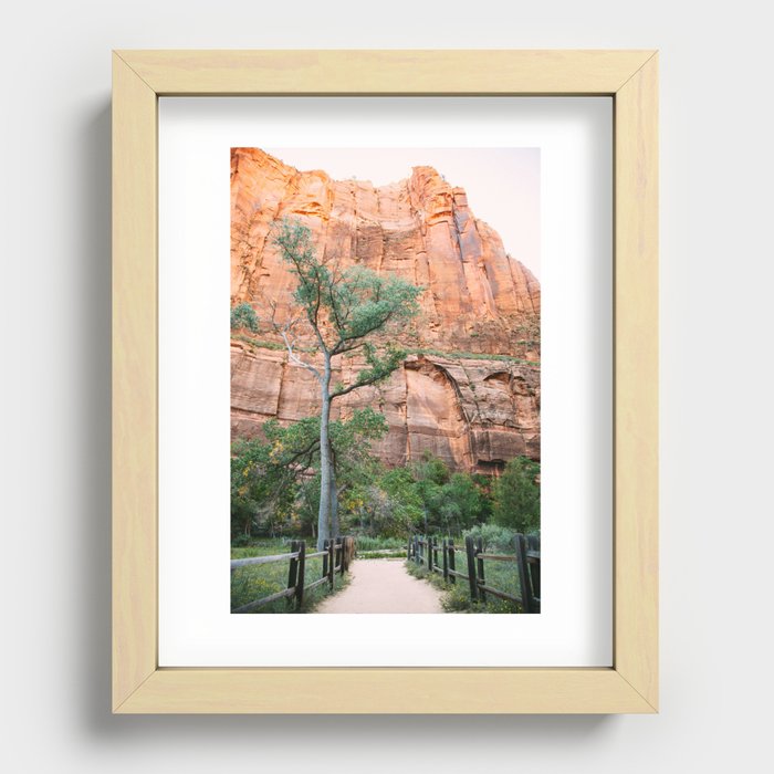 Hiking Path in Zion National Park Recessed Framed Print