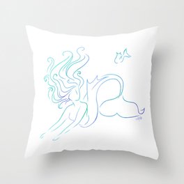 Mermaid No.4 - Purple Haze Throw Pillow