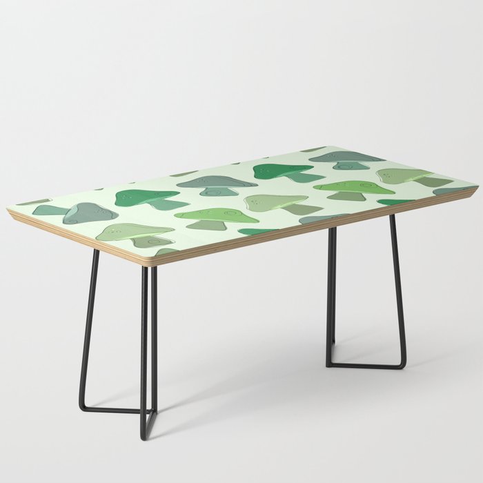 Mushroom Pattern In Green |  Coffee Table