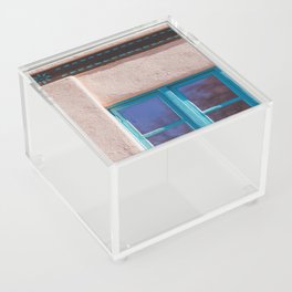 Santa Fe Blue Window - Travel Photography Acrylic Box