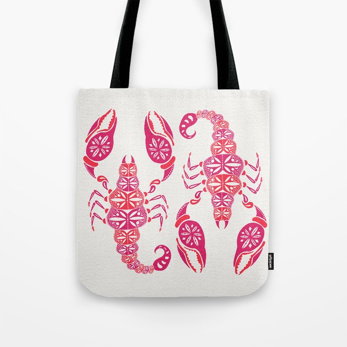 Pink Scorpion Tote Bag