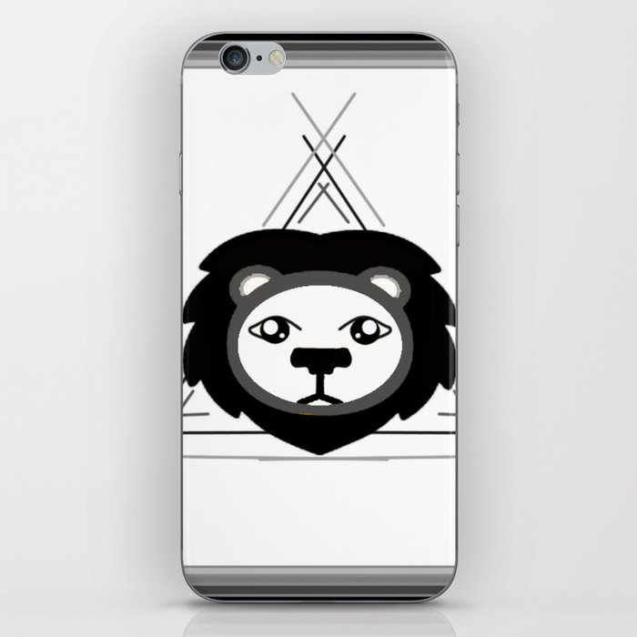 Geometric lion iPhone Skin