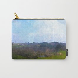 French Countryside, Early Spring Carry-All Pouch | Mixed Media, Landscape, Painting 