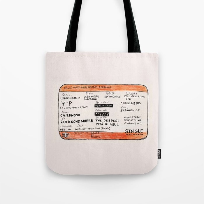 Life Crisis in a Train Ticket Tote Bag