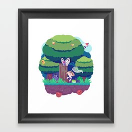 Tiny Worlds - Viridian Forest Framed Art Print