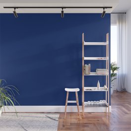 Dark Sapphire Blue Solid Color Popular Hues Patternless Shades of Blue Collection - Hex #082567 Wall Mural