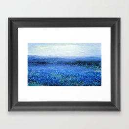 Bluebonnet Panoramic Landscape in Twilight painting by Robert Julian Onderdonk Framed Art Print