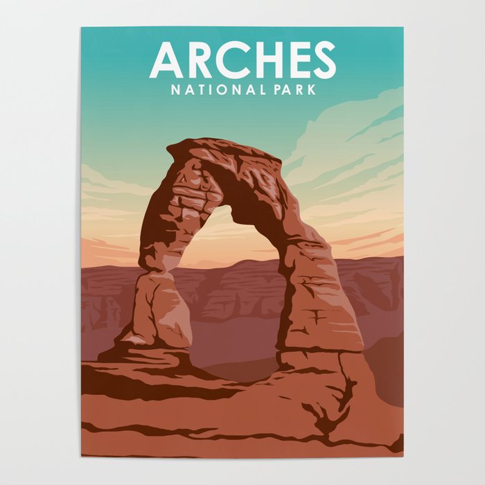 Arches National Park Travel Poster Poster