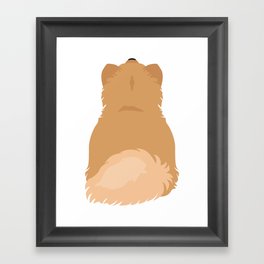 Orange Pomeranian Back Framed Art Print