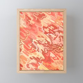 Coral Paint Cloud Pattern Framed Mini Art Print