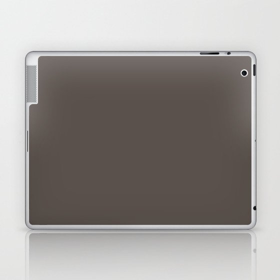 Dark Brown Solid Color Pairs Pantone Major Brown 19-0810 TCX Shades of Brown Hues Laptop & iPad Skin