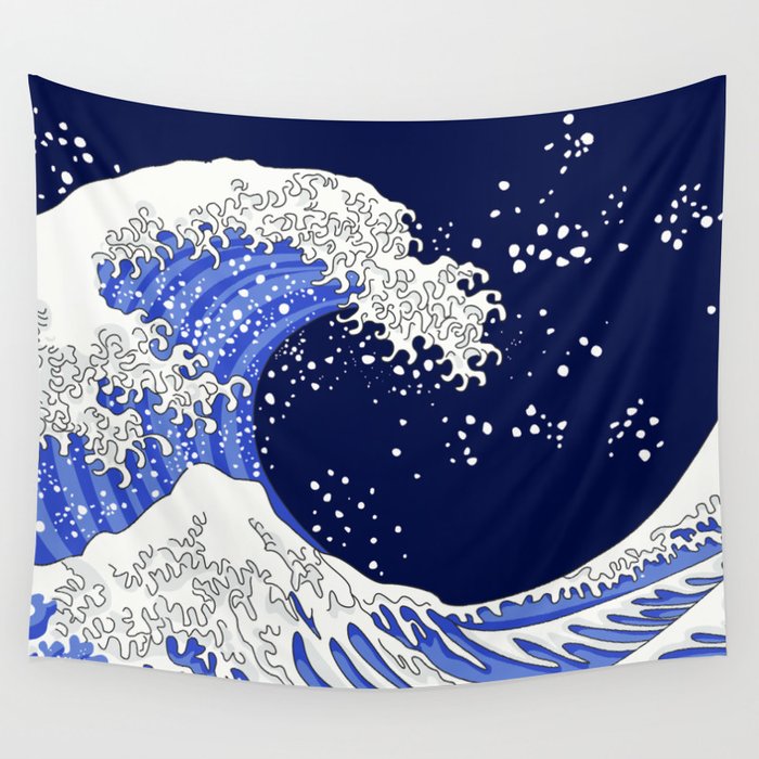 Blue wave tapestry sales