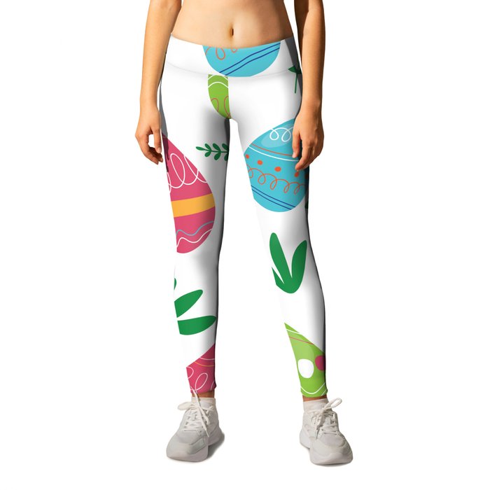 Happy Easter  Pattern  Leggings