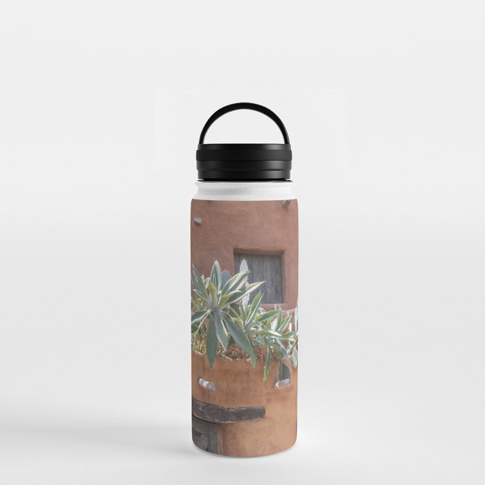 Botanical Mexican cactus on a summer rooftop art print - bohemian nature and travel photography Water Bottle