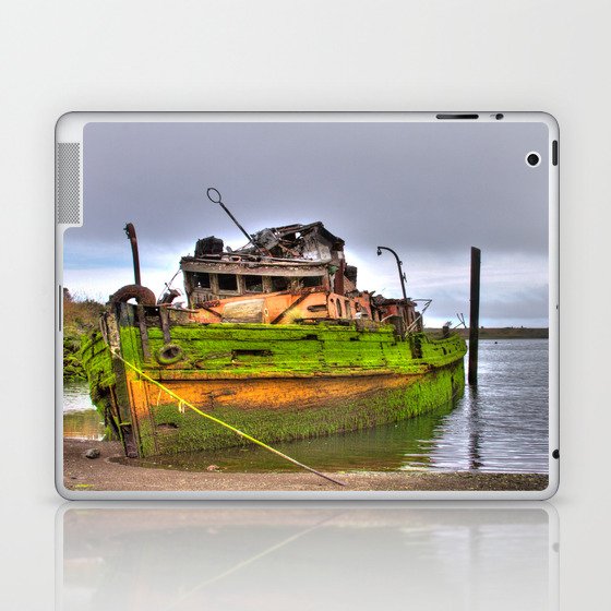 Mary D. Humes at the port of Gold Beach Laptop & iPad Skin
