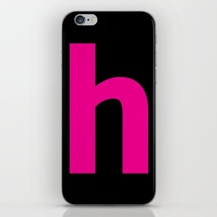 letter H (Magenta & Black) iPhone Skin