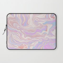 Liquid swirl retro contemporary abstract in light soft pink Laptop Sleeve