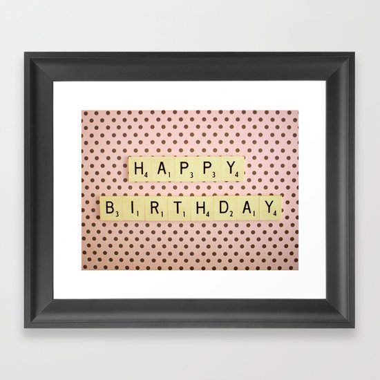 Happy Birthday Framed Art Print