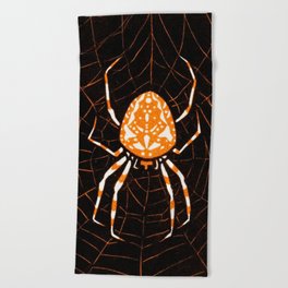 Spider In A Web Beach Towel