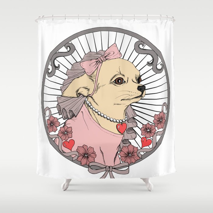 Princess Chihuahua Shower Curtain