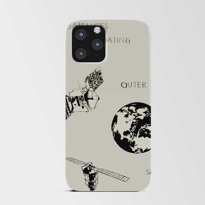 satellites floating in outer space iPhone Card Case