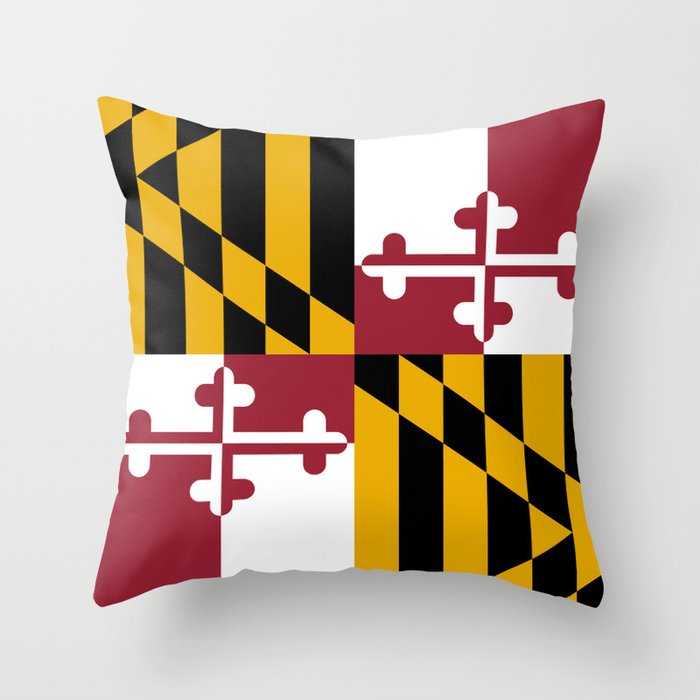 Flag of Maryland Throw Pillow