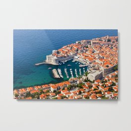 Old Town Of Dubrovnik Aerial View Metal Print