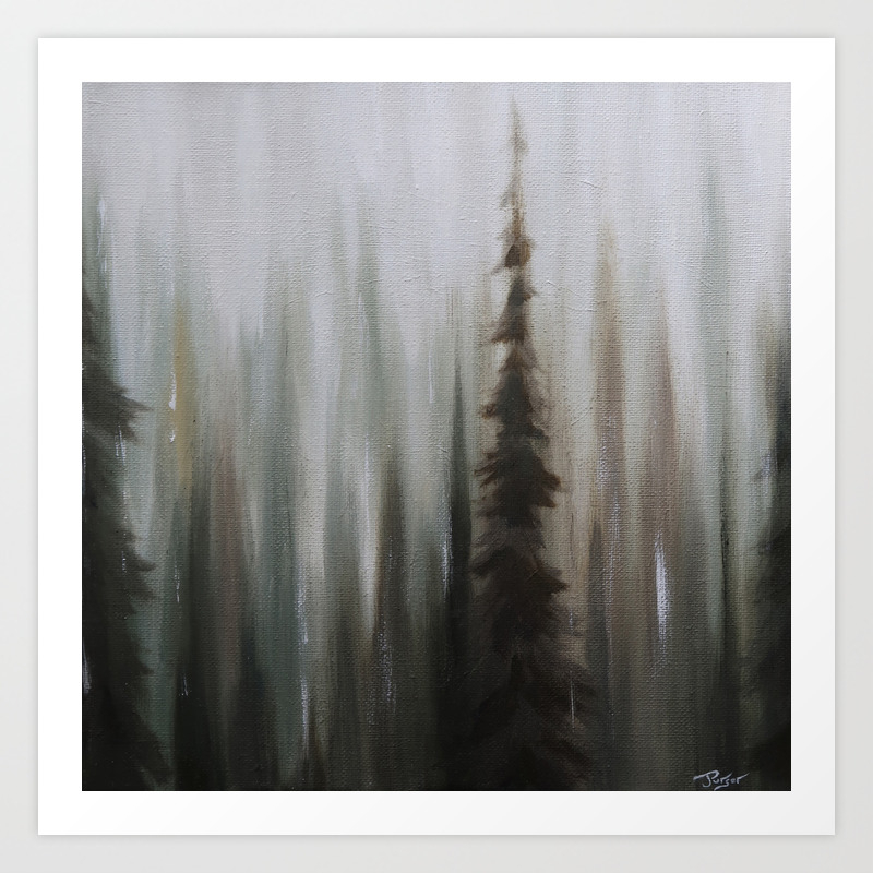 Pacific Northwest Forest Oil Painting By Jess Purser Art Print By
