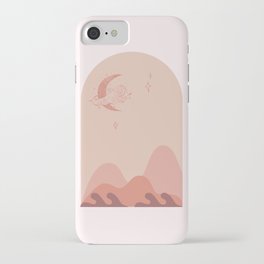 Pastel Pink Boho Celestial Art iPhone Case