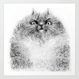 Fluffy the cat  Art Print
