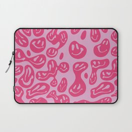 Hot Pink Dripping Smiley Laptop Sleeve