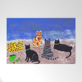 Cats on the Beach Welcome Mat