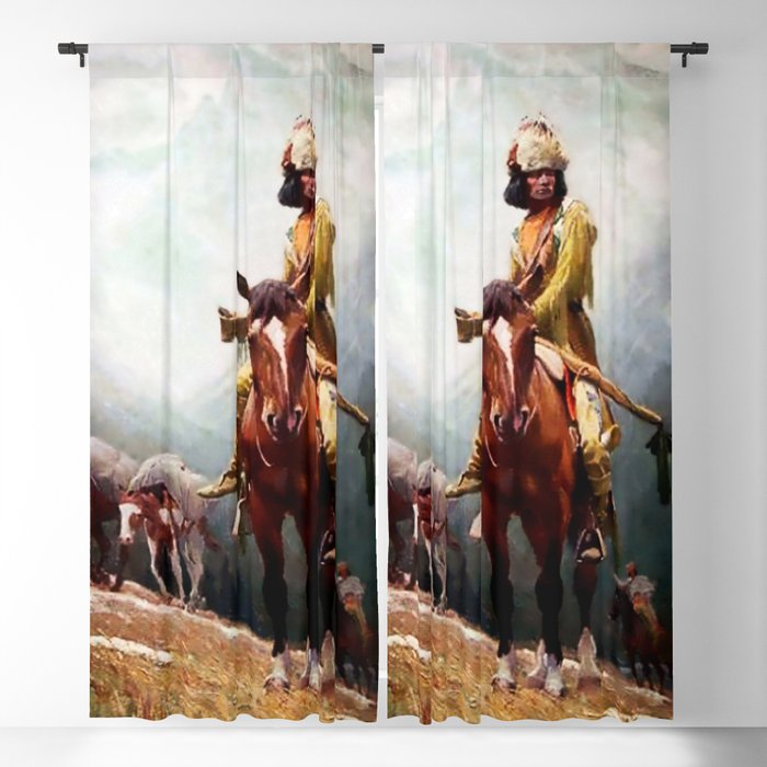 “The Breed Trapper” by W Herbert Dunton Blackout Curtain