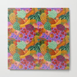 Fruits paradise kaleidoscope Metal Print