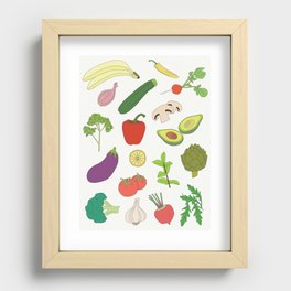 Greens and Fruit Recessed Framed Print